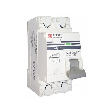 ����������� ���. ���. ���� 1�+N 2���. C 16A 30mA ��� AC 4.5kA ��-32 PROxima ��� DA32-16-30-pro