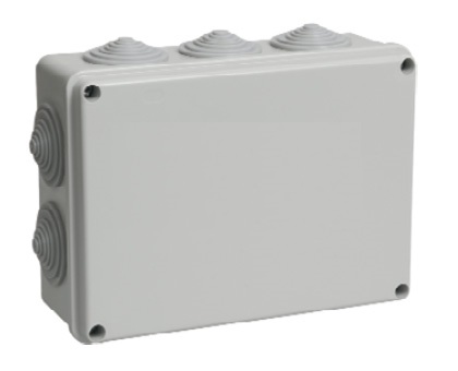 Коробка распр. ОП 190х140х70мм КМ41244 IP55 RAL7035 (10 гермовводов) ИЭК UKO11-190-140-070-K41-55
