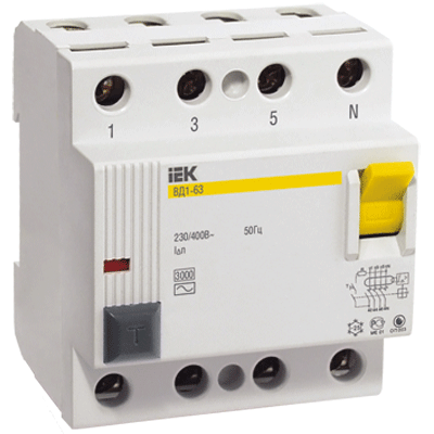  .  4 50A 30mA  AC 1-63  MDV10-4-050-030