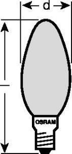  . CLASSIC B FR 60W E14 OSRAM 4008321410719