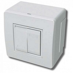 Коробка PDD-N60 с выкл. 2-кл. BRAVA 2мод. ДКС 10001