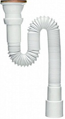 Сифон гофрир.мойка 1 1/2 пластик, с жесткой трубой 40/50 L=1000 ОРИО (АС-7011) 
