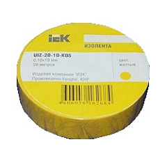 Изолента ПВХ 0.18х19мм жел. (рул.20м) ИЭК UIZ-20-10-K05